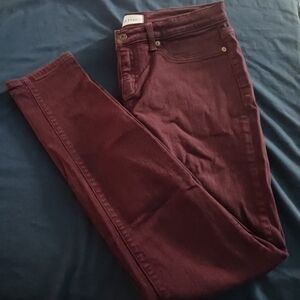 LILA RYAN Women's Burgundy Jeans | Size 29 Waist